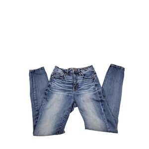 BKE Billie Ankle Skinny Jean Women 25 Blue Excellent High Rise Slim Fit Distress